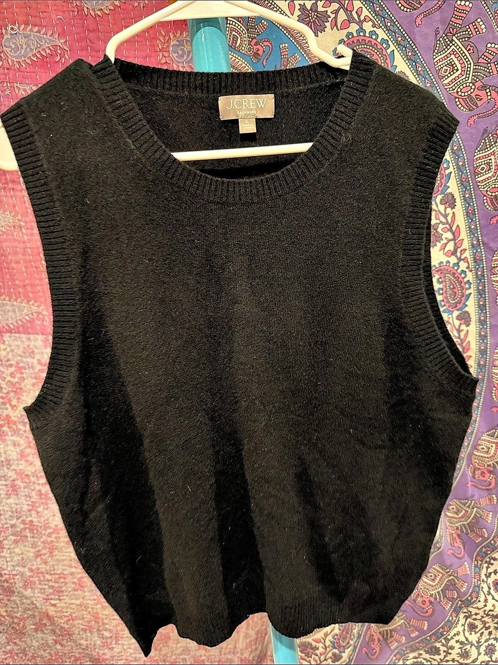 J.Crew Cashmere relaxed sweater-vest Black XL